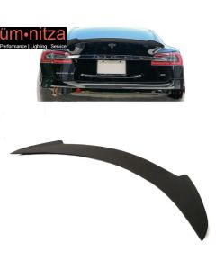 Fits 12-18 Tesla Model S Hennessy Style Rear Trunk Spoiler Wing Unpainted