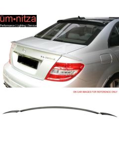 Fits 08-14 C Class W204 Sedan B Style Trunk Spoiler Painted #197 Obsidian Black