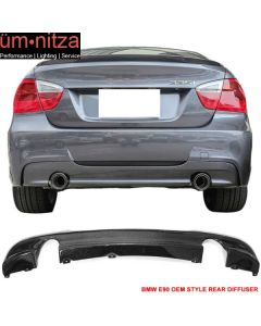 Fits 06-11 Fit BMW E90 Sedan 335 Only OE Rear Bumper Diffuser Carbon Fiber CF