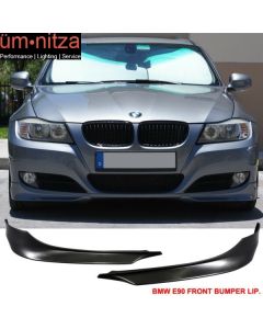 Fits 09-12 BMW E90 3-Series OE Style Front Bumper Lip Chin Splitters Unpainted