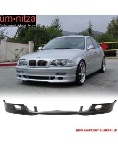 Fits 99-01 BMW E46 3-Series Sedan Euro Style Front Bumper Lip Spoiler Bodykit PU