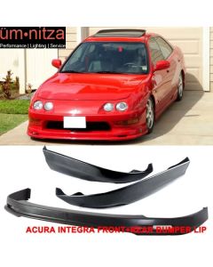 Fits 98-01 Acura Integra Mugen Style Front & Rear Bumper Lip Kit Unpainted PP