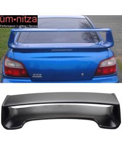 Fit 02-07 Subaru Impreza WRX STI Trunk Spoiler Wing W/ LED Brake Light Unpainted