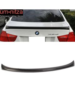 Fits 05-11 Fit BMW 3-Series E90 Sedan OE Factory Carbon Fiber (CF) Trunk Spoiler