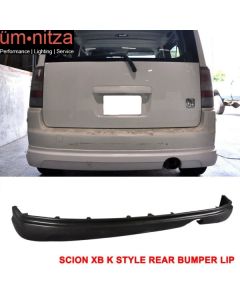 Fits 03-07 Scion xB Rear Bumper Lip Diffuser Spoiler PU K-Style 03