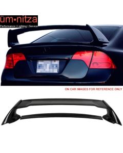 Fits 06-11 Civic Mugen RR Carbon Top Painted Trunk Spoiler -Crystal Black Nh731P