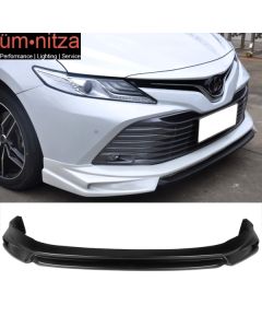 Fits 18-20 Toyota Camry LE IKON Style Front Bumper Lip Matte Black - PP