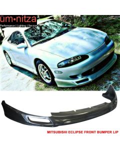 Fits 95-96 Mitsubishi Eclipse Front Bumper Lip Spoiler PU Unpainted Black