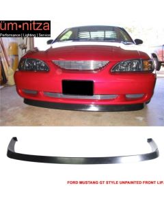 Fits 94-98 Ford Mustang V6 V8 GT Style Front Bumper Lip Spoiler Bodykit Guard PU