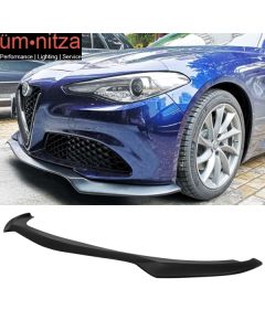 Fits 17-21 Alfa Romeo Giulia Front Bumper Lip Spoiler Unpainted - PP