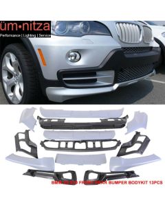 Fits 07-10 X5 E70 PP Full Aerodynamic AERO Bumper Body Lip Kit Front&Rear 13PCS