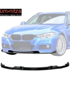 Fits 12-18 Fit BMW 3 Series F30 M Tech M Sport HM Style Front Bumper Lip Gloss Black