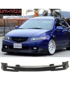 Fits 04-05 Acura TSX JDM Style Front Bumper Lip Spoiler Unpainted Black PU