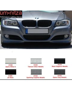 Fits 09-12 BMW E90 3-Series OE Painted L Style Front Bumper Lip Splitters 2PC