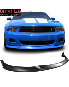 Fits 10-12 Ford Mustang V6 Only S Style Front Bumper Lip Spoiler Unpainted PU