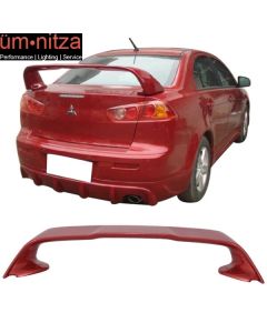 08-17 Lancer Evolution 10 EVO X Trunk Spoiler Painted #P26 Rally Red Metallic