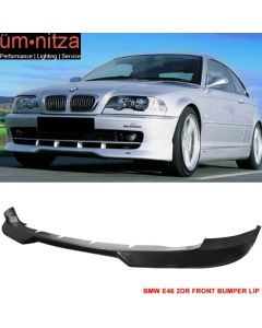 Fits 99-03 BMW E46 3 Series 2Dr Coupe H Style Front Bumper Lip Spoiler PU