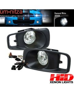 6000K Hid Fits Honda Civic 99-00 EK JDM Driving Fog Lights Kit Clear Lens RH LH