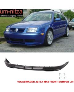 Fits 99-05 Volkswagen Jetta MK4 GLI Style Front Bumper Lip Spoiler Unpainted PU