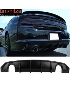 Fits 12-14 Dodge Charger SRT8 V2 Style Rear Diffuser Bumper Lip Valance PP