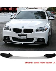 Fits 11-16 Fit BMW F10 Performance Front Lip Painted Two Tone Alpine White III #300