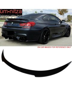 Fit 12-19 BMW F13 F06 V Style Trunk Spoiler Painted #475 Black Sapphire Metallic