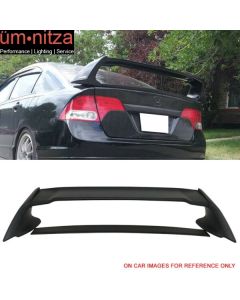 Fits 06-11 Honda Civic FD FA Sedan Mugen Rear Trunk Spoiler ABS Wing Matte Black