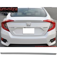 Fits 16-18 Civic Sedan OE Trunk Spoiler Painted#NH830M Lunar Silver Metallic