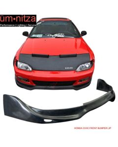 Fits 92-95 Honda Civic JDM JUN Style Front Bumper Lip Spoiler Unpainted PU