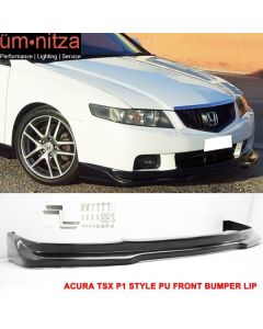 Fits 04-05 Acura TSX P1 Style Front Bumper Lip Spoiler Splitter Unpainted - PU