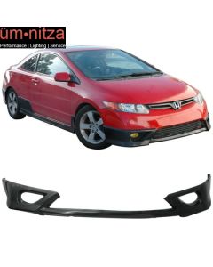 Fit 06-08 Honda Civic Coupe HF-P Style Front Bumper Lip Spoiler Splitter PU