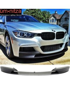 Fits 12-18 F30 Performance Front Bumper Lip Painted Mineral Gray Metallic #B39