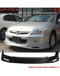 Fits 03-05 Honda Accord Sedan Mugen Style Front Bumper Lip Spoiler Unpainted PU