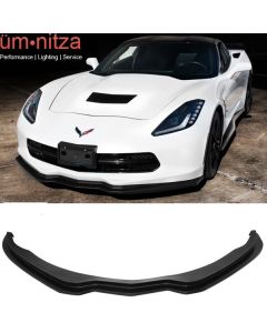 Fits 14-19 Chevrolet Corvette C7 ST Stingray Style Front Bumper Lip Spoiler PU