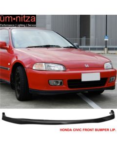 Fits 92-95 Honda Civic Coupe Hatchback EG SIR Style Front Bumper Lip Spoiler PU