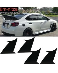 4PC Fits 15-21 Subaru WRX STI ABS Trunk Spoiler Wing Stabilizer Support Add On