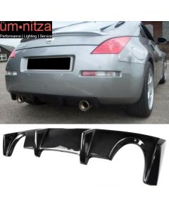 Fits 03-09 Nissan 350Z Z33 OE Style Rear Diffuser Lip Spoiler - Carbon Fiber CF