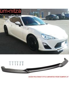 Fits 13-16 Scion FRS GT Style Front Bumper Lip Spoiler Unpainted PU Splitter Kit