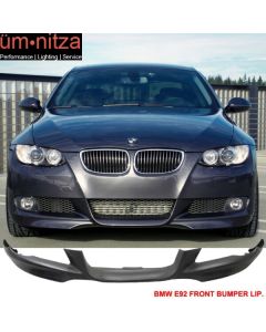 Fits 07-10 BMW E92 E93 3-Series M-Tech Style Front Bumper Lip Unpainted PP