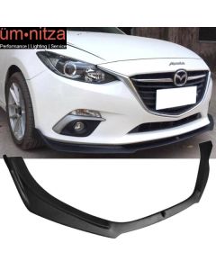 Fits 14-17 Mazda 3 V2 Style Front Bumper Lip - PP