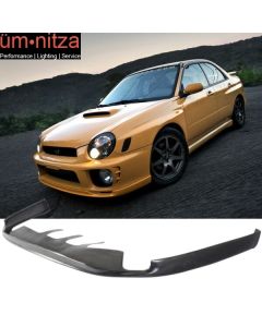 Fits 02-03 Subaru Impreza WRX Sedan P-D Style Front Bumper Lip Spoiler Kit PU