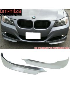 For 09-12 BMW E90 3-Series OE Style Front Bumper Lip Splitters Painted 300 White