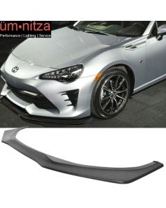 Fits 17-20 Toyota 86 GT86 FT86 IKON Style Unpainted Black Front Bumper Lip - PU