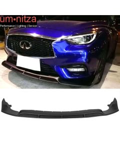 Fits 17-19 Infiniti QX30 IKON Style Front Bumper Lip Spoiler Unpainted Black PP