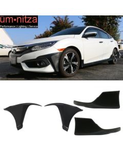 Fits 16-18 Honda Civic HFP Style Front & Rear Bumper Lip Apron Splitter Valance