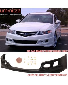 Fits 06-08 Acura TSX OE Factory Style Front Bumper Lip Chin Spoiler Unpainted PU