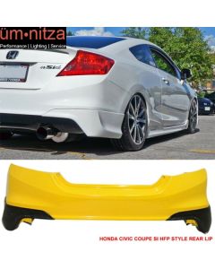 Fits 12-13 Honda Civic Coupe Si Only HFP Style Rear Bumper Lip Side Aprons PU