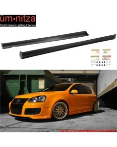 Fits 06-09 VW Golf Sit MOVE MK5 MK6 V-Style Side Skirts Lip Urethane PU