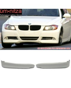 Fits 06-08 Fit BMW 3 Series E90 Sedan Front Splitter Lip Painted #300 Alpine White