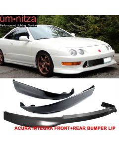 Fits 98-01 Acura Integra Type R Style Front Bumper Lip Spoiler & Rear Aprons 2PC